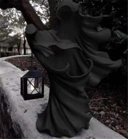 image-Faceless Ghost Sculpture Halloween Ghoul Resin Sculpture Decoration