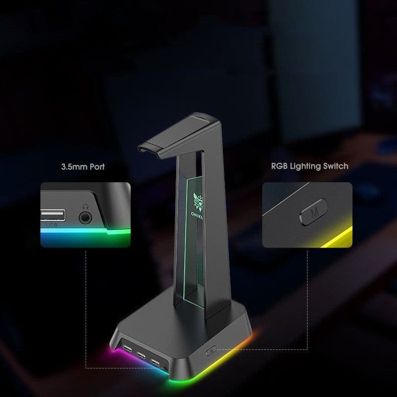 image-Stand Illuminated Headphone Display Stand