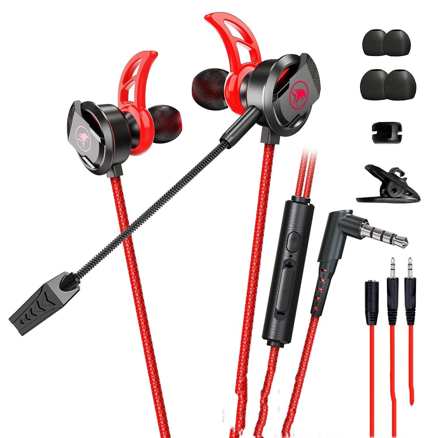 image-Wired Mobile Phone Computer Headset In-ear Long Mic Gaming