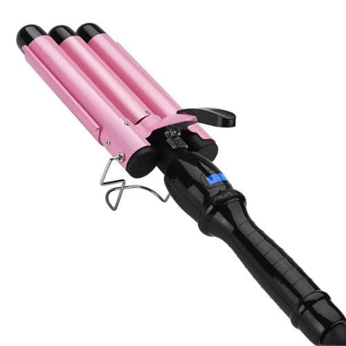 image-Hair Curler Triple Barrel Waver 25mm Curling Iron 220℃ Fast Heating