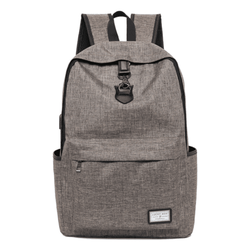 image-High Quality Grey Anti Theft Backpack