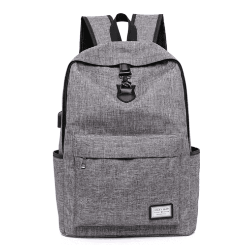 image-High Quality Grey Anti Theft Backpack