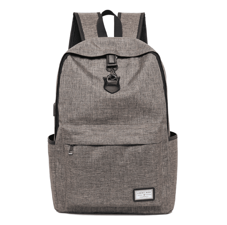 image-High Quality Grey Anti Theft Backpack