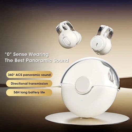 image-Wireless Bluetooth5.3 Earphones Earclip TWS Bone Conduction Headphones