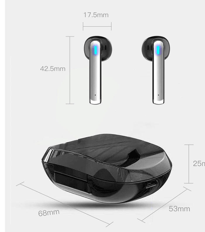 image-Wireless Bluetooth Headset 5.0 In-ear Headphones