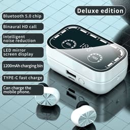 image-High Battery Wireless Bluetooth Headset Flashlight Touch