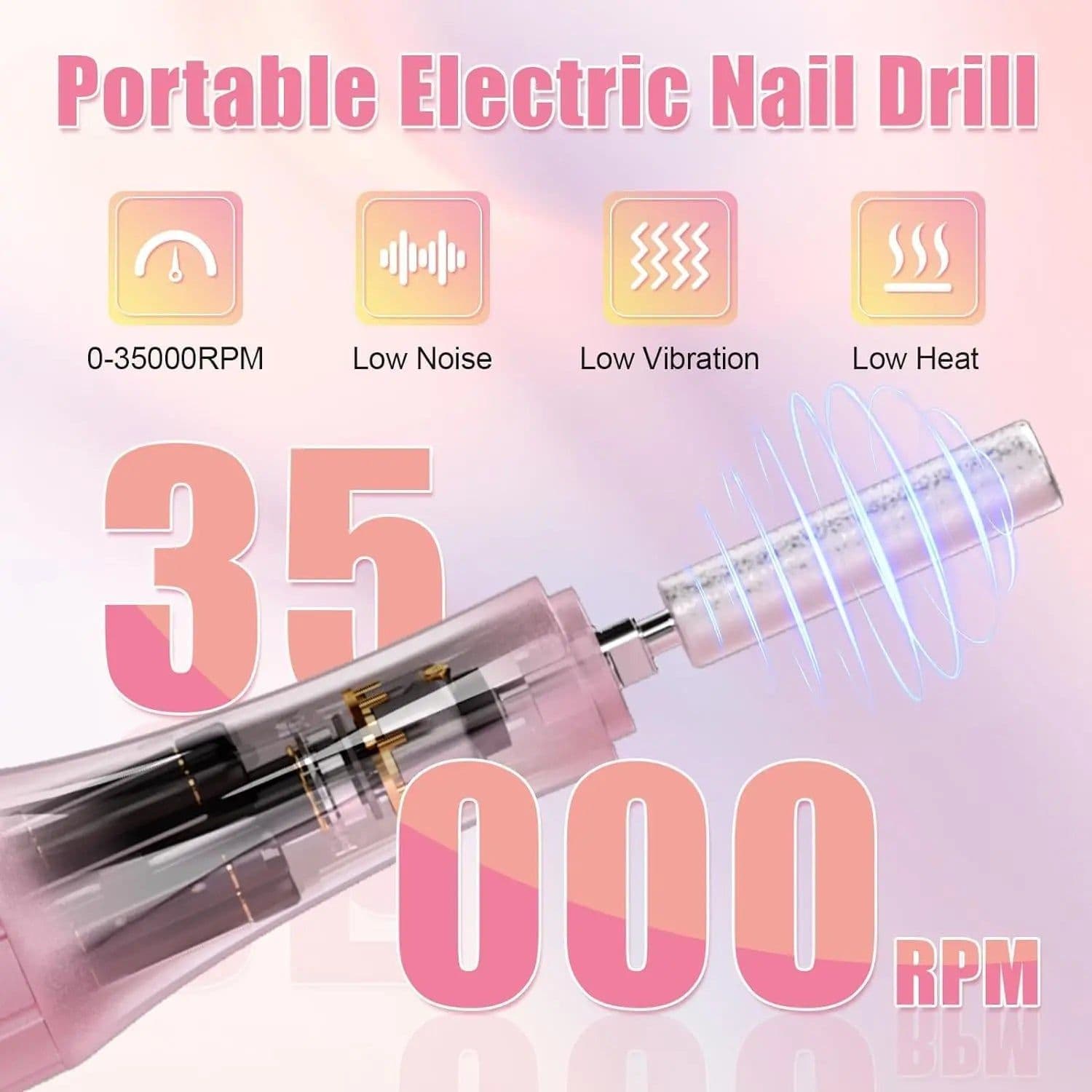 image-35000RPM Electric Nail Drill Machine for Professional Nails Portable
