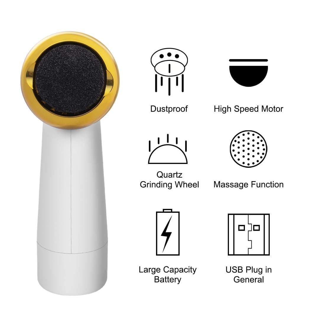 image-New Electric Pedicure Smooth Machine Callus Remover USB Charge Foot