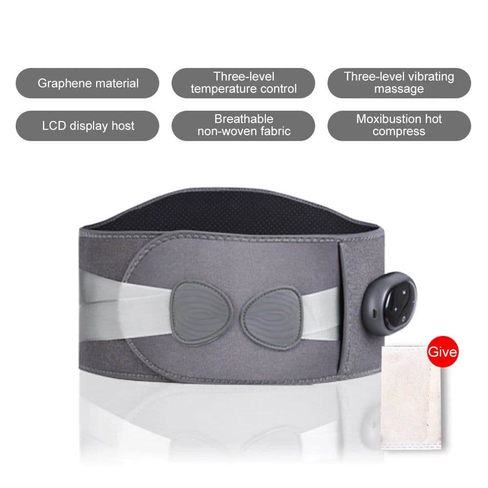 image-Electric Heating Waist Massage Belt Back Support Warm Hot Compress