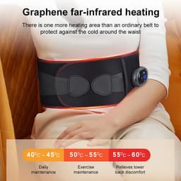 image-Electric Heating Waist Massage Belt Back Support Warm Hot Compress