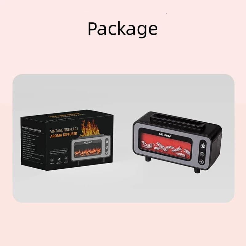 image-Fireplace Diffuser 7 Colors LED Ultrasonic Aroma Essential Oil 3D