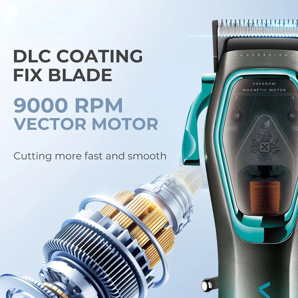 image-Hair Trimmer Professional Hair Clipper Rechargeable Haircut Machine