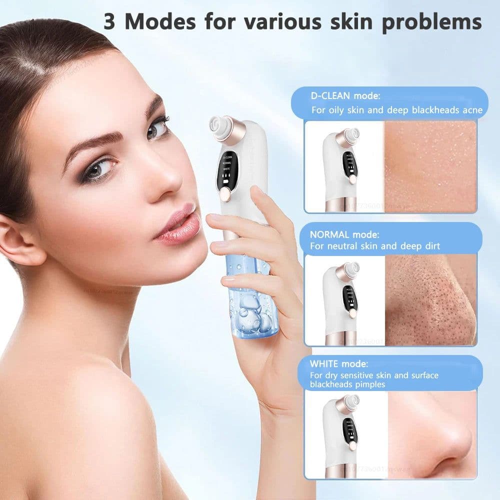image-Blackhead Remover Pore Vacuum Face Nose Deep Cleaning Electric Pimple