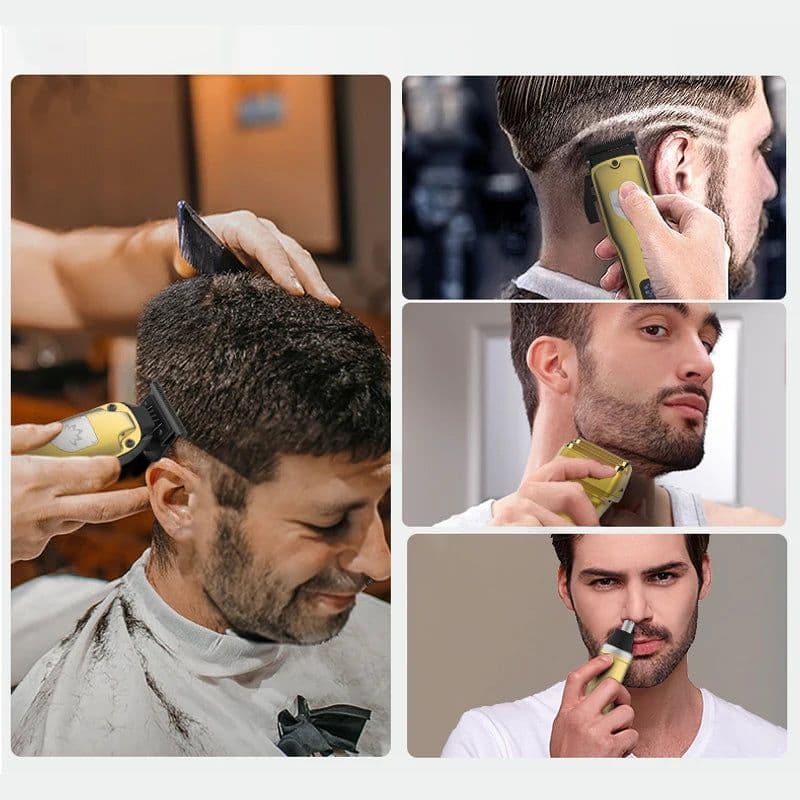 image-Professional Hair Clipper Set Men's Oil Head Carving Electric Push