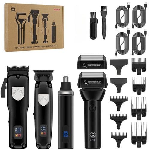 image-Professional Hair Clipper Set Men's Oil Head Carving Electric Push