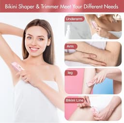 image-Electric Bikini Trimmer for Women - 2 in 1 Electric Lady Clipper Pubic
