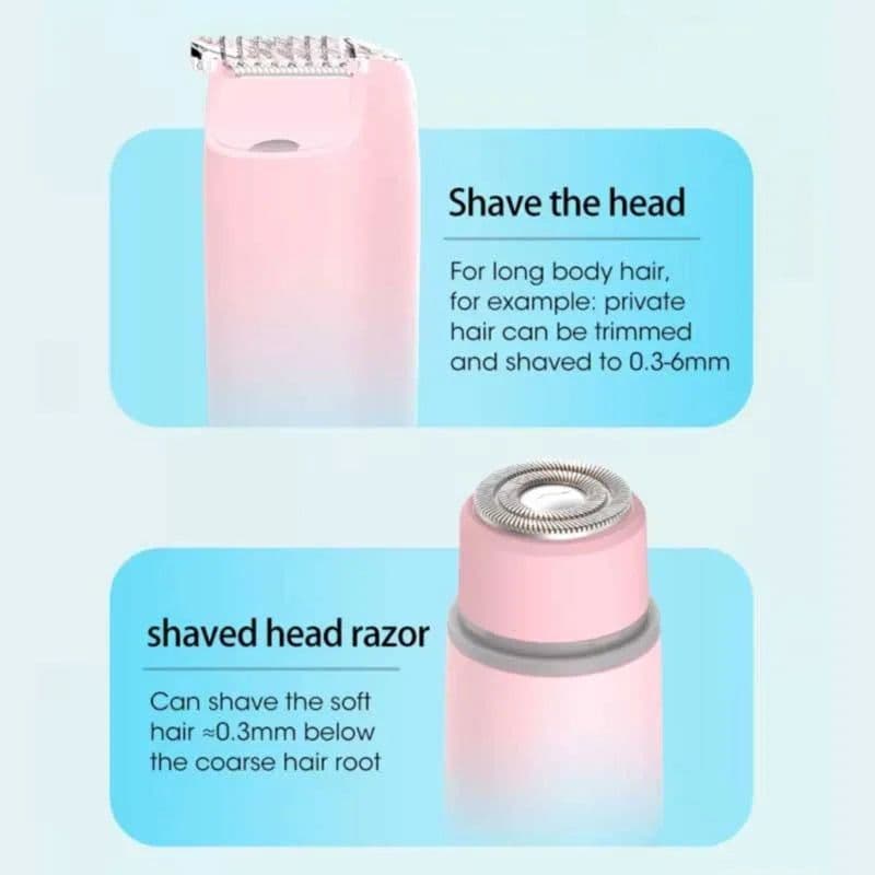 image-Electric Bikini Trimmer for Women - 2 in 1 Electric Lady Clipper Pubic