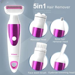 image-5 in 1 Portable Electric Hair Removal Women Epilator Painless Lady