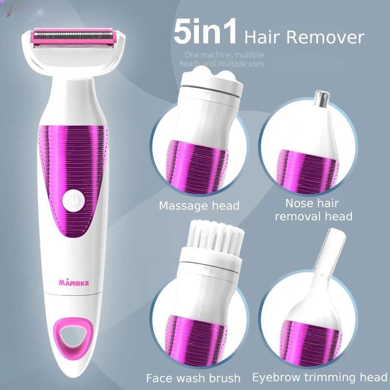 image-5 in 1 Portable Electric Hair Removal Women Epilator Painless Lady