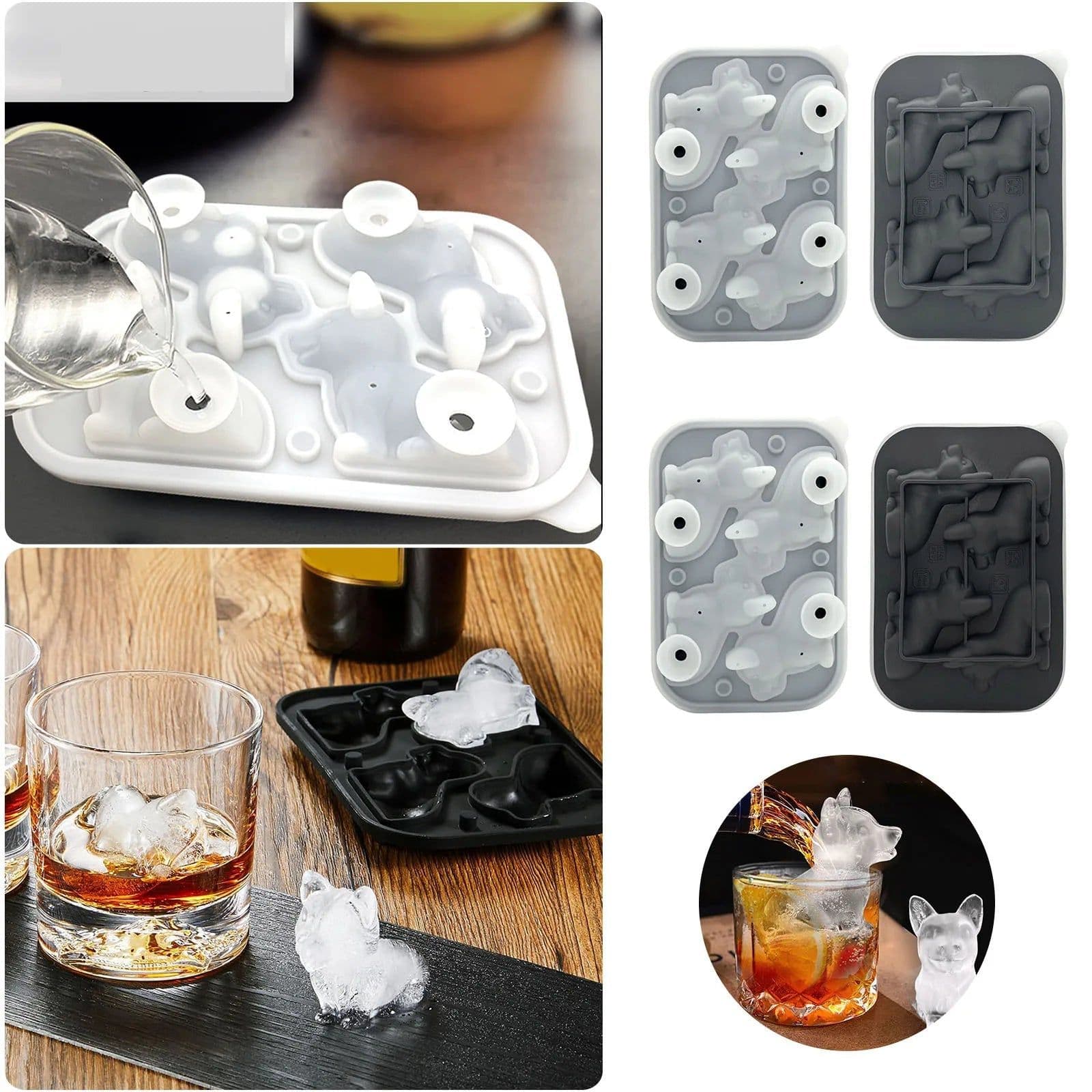 image-Silicond Ice Cube Whiskey Ice Ice Large Ice Cube Corgi Pet Dog