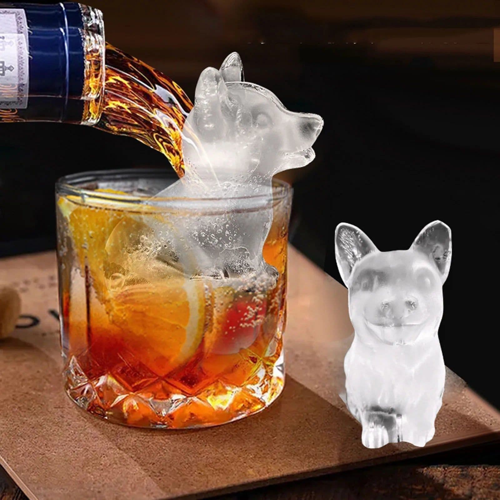 image-Silicond Ice Cube Whiskey Ice Ice Large Ice Cube Corgi Pet Dog
