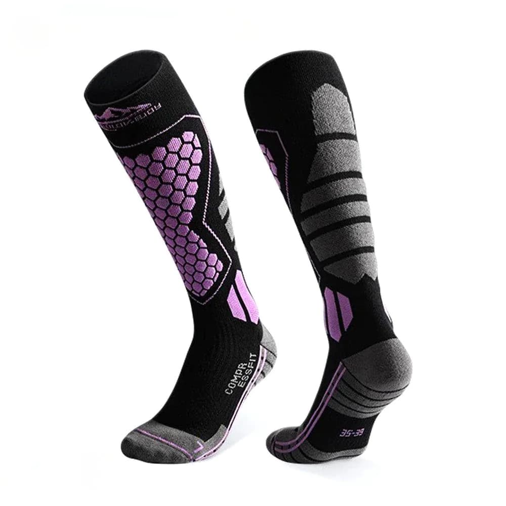 image-Wool Ski Sock for Men and Women Breathable Sports Socks Long Tube Snow