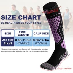 image-Wool Ski Sock for Men and Women Breathable Sports Socks Long Tube Snow