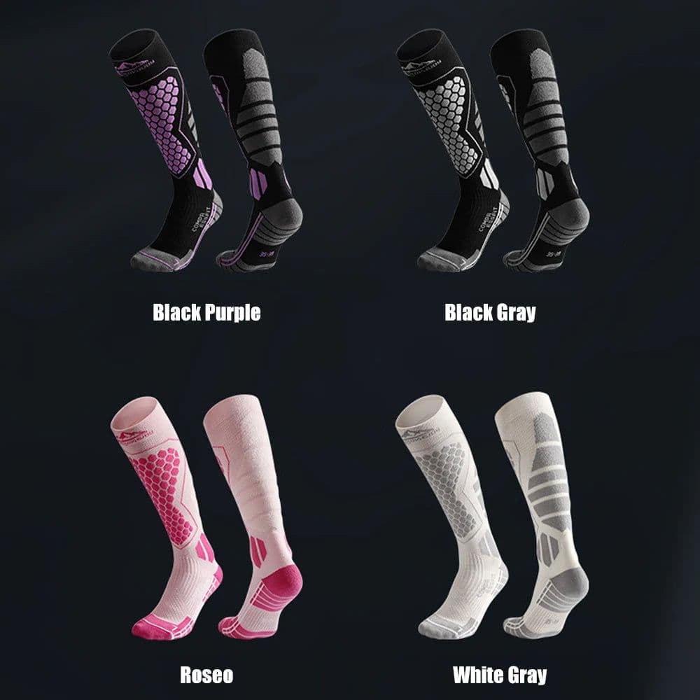 image-Wool Ski Sock for Men and Women Breathable Sports Socks Long Tube Snow