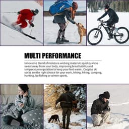image-Wool Ski Sock for Men and Women Breathable Sports Socks Long Tube Snow