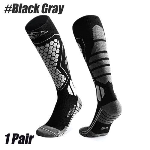 image-Wool Ski Sock for Men and Women Breathable Sports Socks Long Tube Snow