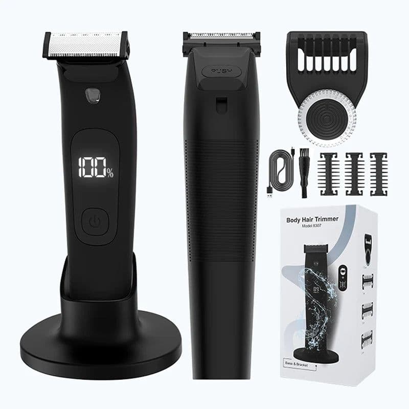 image-Electric Beard Trimmer Razor for Men Trim Edge Shave Wet or Dry with