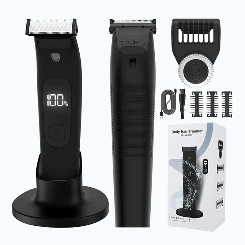image-Electric Beard Trimmer Razor for Men Trim Edge Shave Wet or Dry with