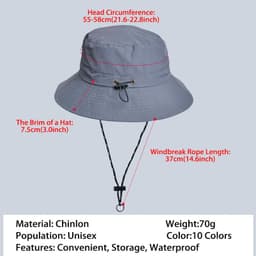 image-Sun Hat Quick Dry Waterproof Women Lightweight Fishing Hat with