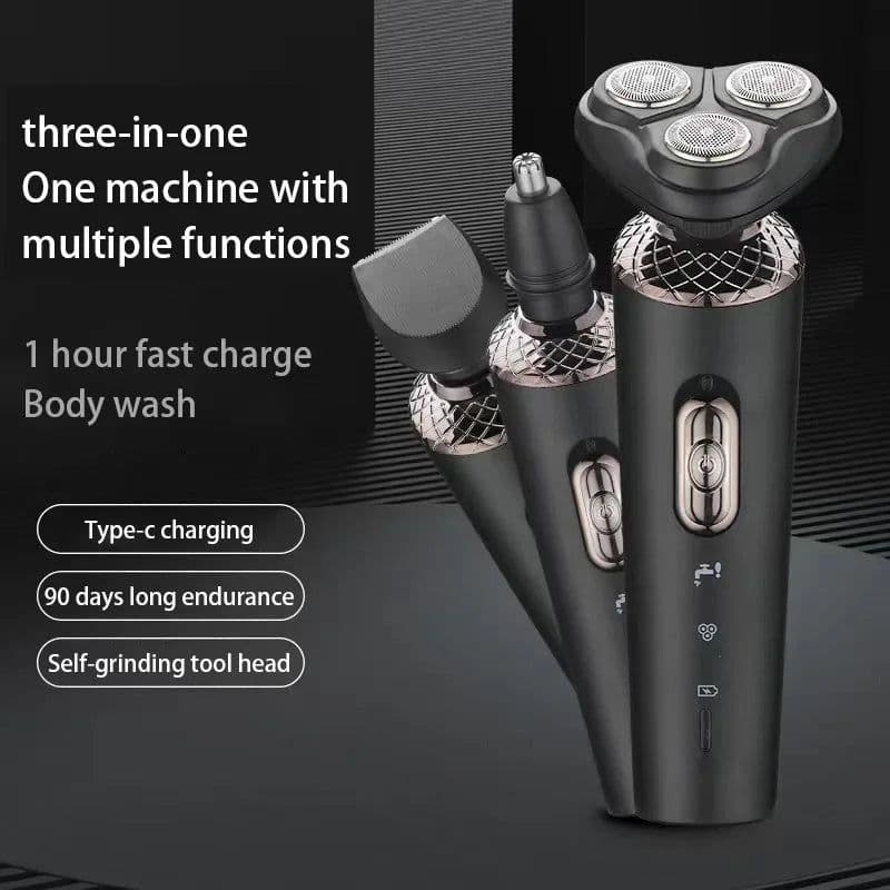 image-Electric Shaver 3 in 1 Multifunctional Portable Waterproof Men Smart
