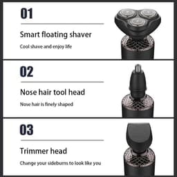 image-Electric Shaver 3 in 1 Multifunctional Portable Waterproof Men Smart