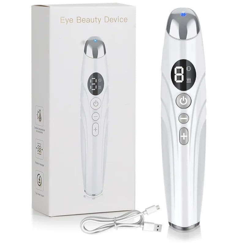 image-Electric Eye Massager Vibrating Beauty Device Color Light Heating
