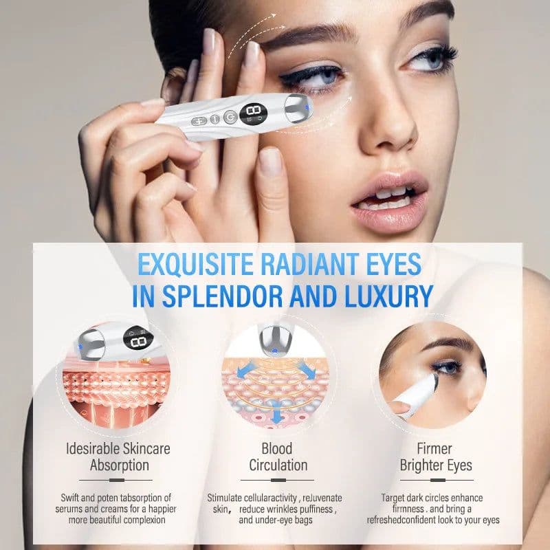image-Electric Eye Massager Vibrating Beauty Device Color Light Heating