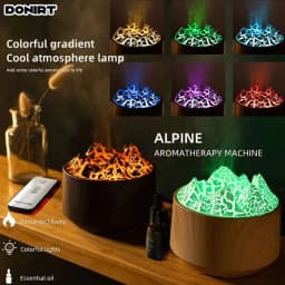 image-New Volcanic Crack Aromatherapy Wood Grain Humidifier Home Office