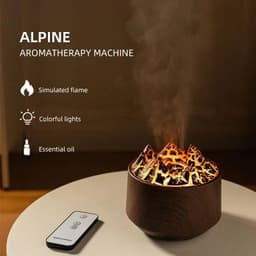 image-New Volcanic Crack Aromatherapy Wood Grain Humidifier Home Office