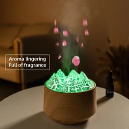 image-New Volcanic Crack Aromatherapy Wood Grain Humidifier Home Office