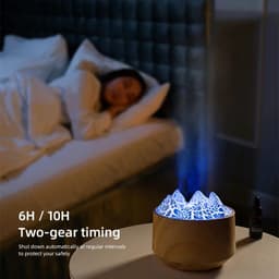 image-New Volcanic Crack Aromatherapy Wood Grain Humidifier Home Office