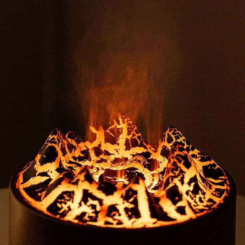 image-New Volcanic Crack Aromatherapy Wood Grain Humidifier Home Office