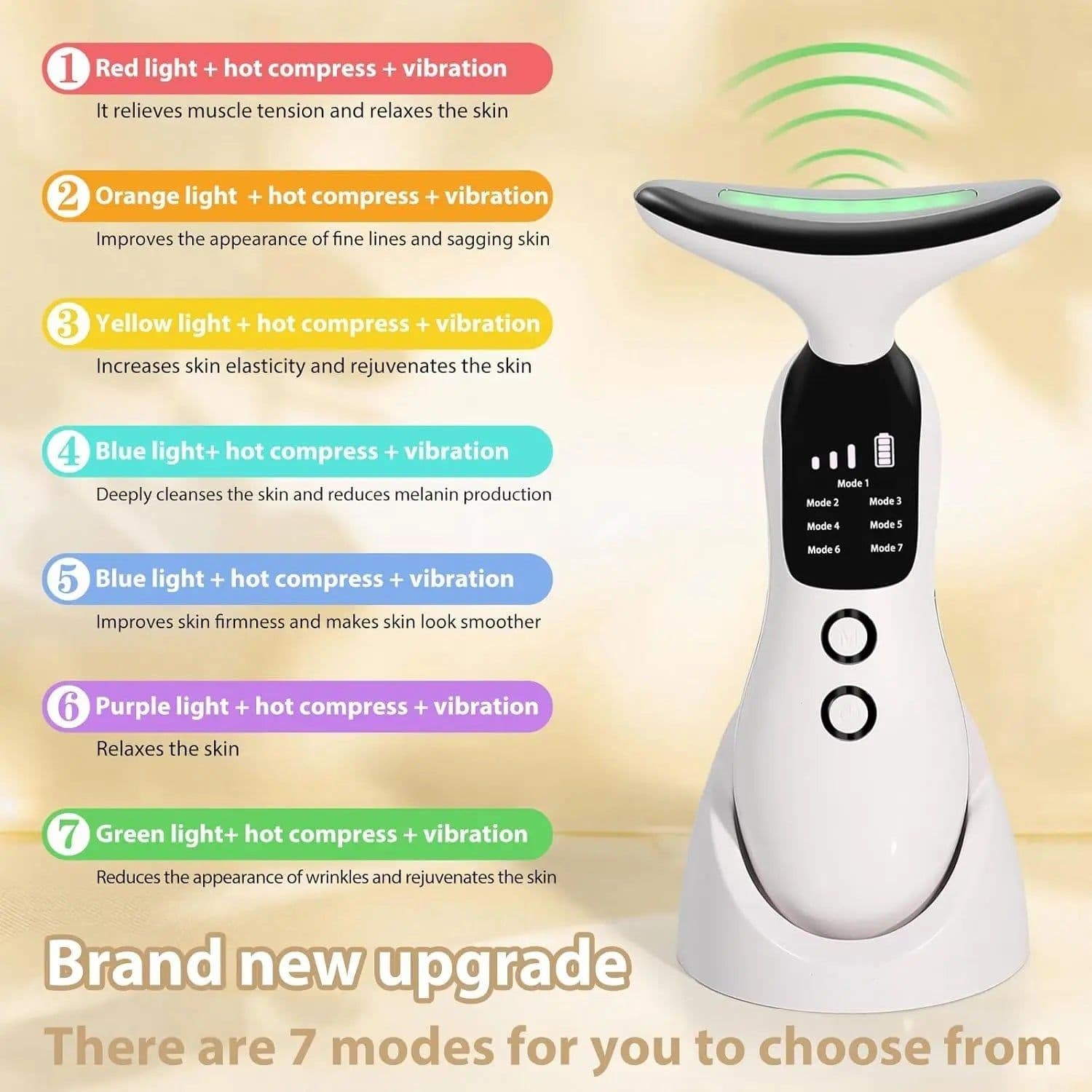 image-Neck Facial Massager Face Sculpting Tool with Rechargeable Base