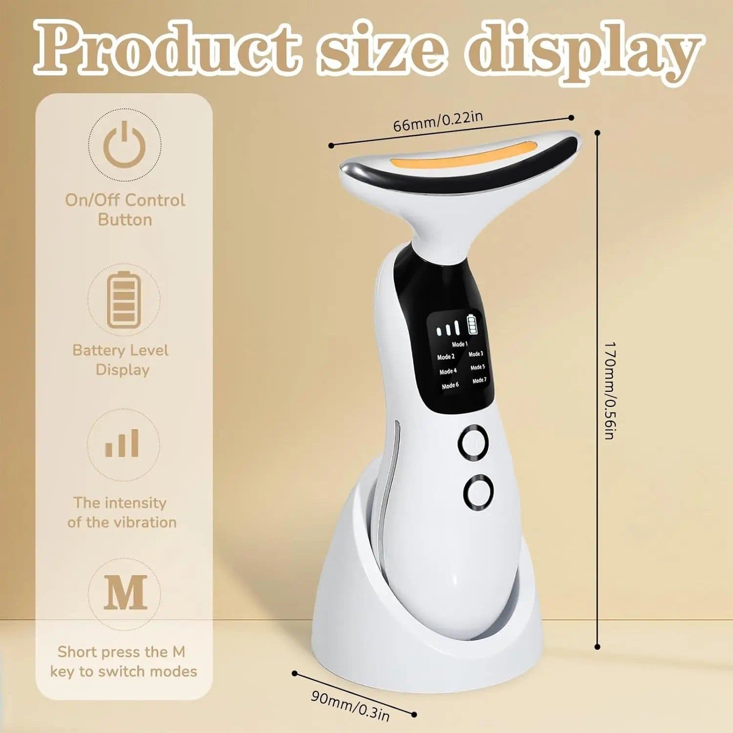 image-Neck Facial Massager Face Sculpting Tool with Rechargeable Base