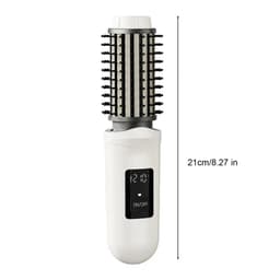 image-Cordless Hair Curling Iron Brush USB Rechargeable Travel Heated Round
