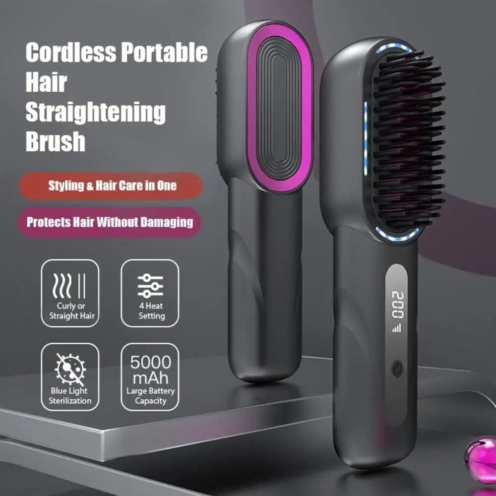 image-New Wireless Hair Straightener Shrink Design Type-C Straight Hair Comb