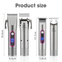 image-LCD Digital Display Hair Clipper Set Professional Electric Hair