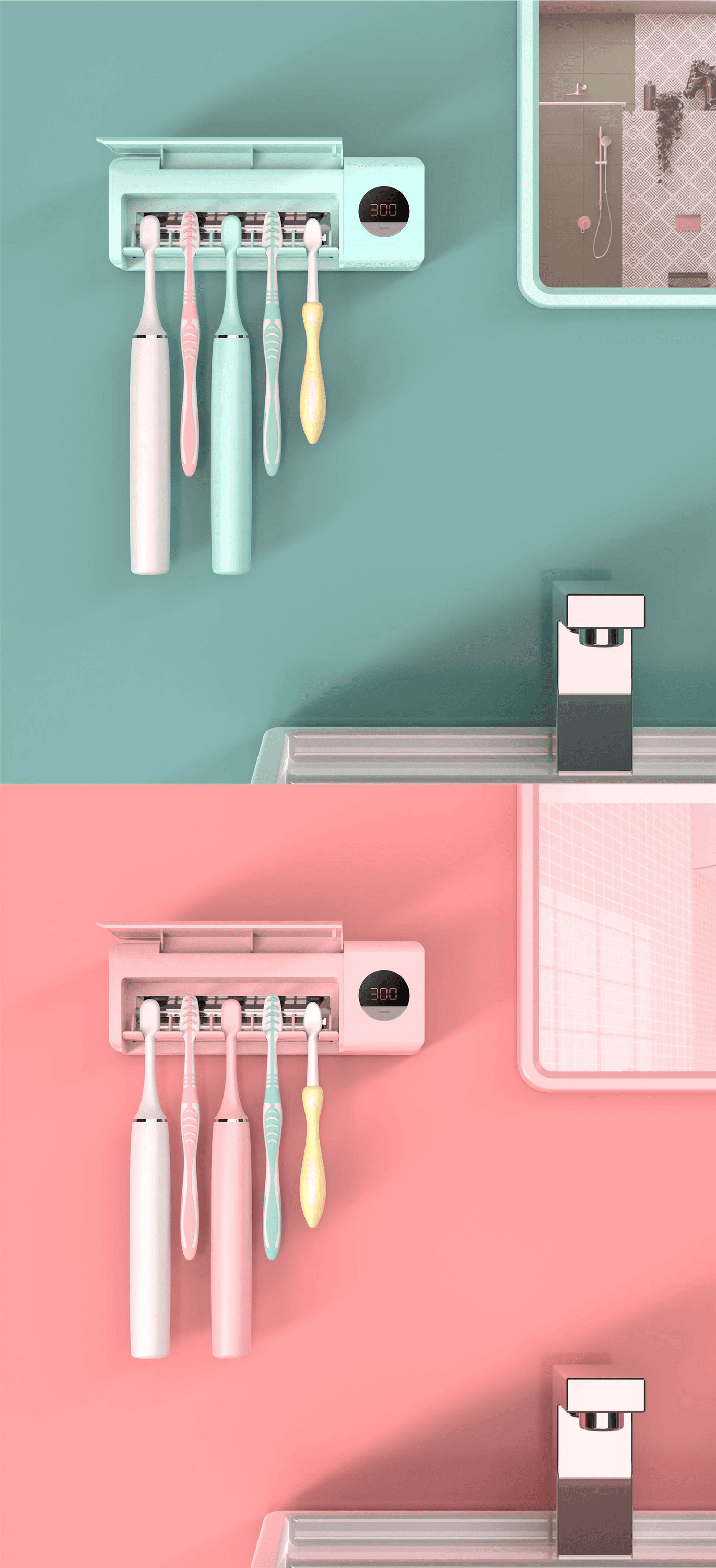 image-Rechargeable Toothbrush Holder for Ultraviolet Sterilization