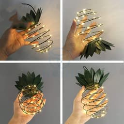 image-Outdoor Waterproof Garden Pineapple Solar Lights Path Lights