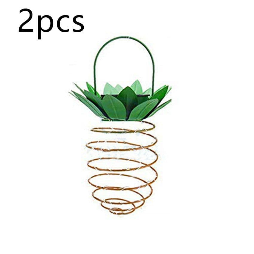 image-Outdoor Waterproof Garden Pineapple Solar Lights Path Lights